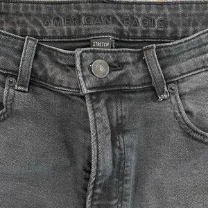 American Eagle Black Stretch Mom Jeans